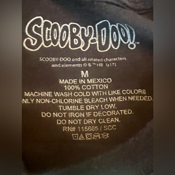 Scooby Doo T-Shirt Men’s Medium “Crayon Scribbles” Scooby Black Vintage - Picture 7 of 7